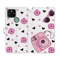 Wallet Case Replacement for Google Pixel 8 Pro 7a 6a 5a 5G 7 6 Pro 2020 2022 2023 Pink Flowers Card Holder Folio Flip Cover PU Leather Magnetic Snap Accessories Photocam Sunglasses Girly