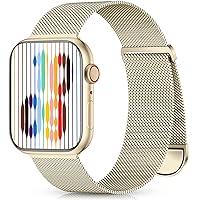 Metal Band Compatible with Apple Watch Band 40mm 38mm 41mm 45mm 44mm 42mm 49mm for Women Men, Stainless Steel Milanese Mesh Loop Magnetic Wristbands for iWatch Series 9 8 7 6 5 4 3 2 1 SE Ultra