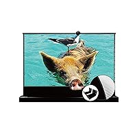 VIVIDSTORM-Projection Screen with Stand, S PRO 92 inch Motor Roll up Tab-Tension Floor Screen UST Ambient Light Rejecting Compatible with 4k 3D HD Ultra-Short Throw Laser Projector,VSDSTUST92H-WB