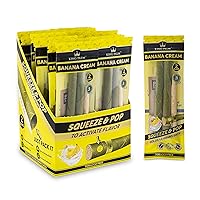King Palm Flavors Slim Size Cones - 20 Pack, Display - Terpene Infused - Squeeze & Pop Pre Rolls - Organic Flavored Pre Rolled Cones - King Palm Flavors Wraps (Banana Cream)