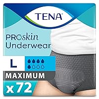 Incontinence Underwear for Men, Maximum Absorbency, ProSkin - Large - 72 Count