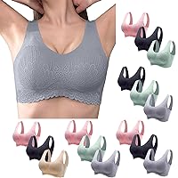 Women's 3 Pack Seamless Comfortable Sports Bra with Removable Pads Comfort Workout Sports Bra