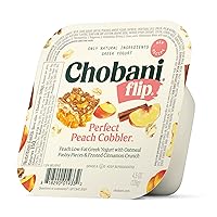 Chobani Flip, Low-Fat Greek Yogurt Perfect Peach Cobbler, 4.5oz
