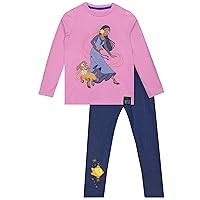 Disney Wish Girls Top And Leggings Set | Asha And Wish Coordinating Outfit | Girls' Clothing Sets | Pink | 4