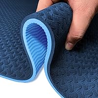 Yoga Mat 1/3 inch QMKGEC Exercise Mats 8mm TPE Non-Slip Extra Thick High-Density Eco Friendly for Yoga Workout Pilates Yoga Mats for Women Men