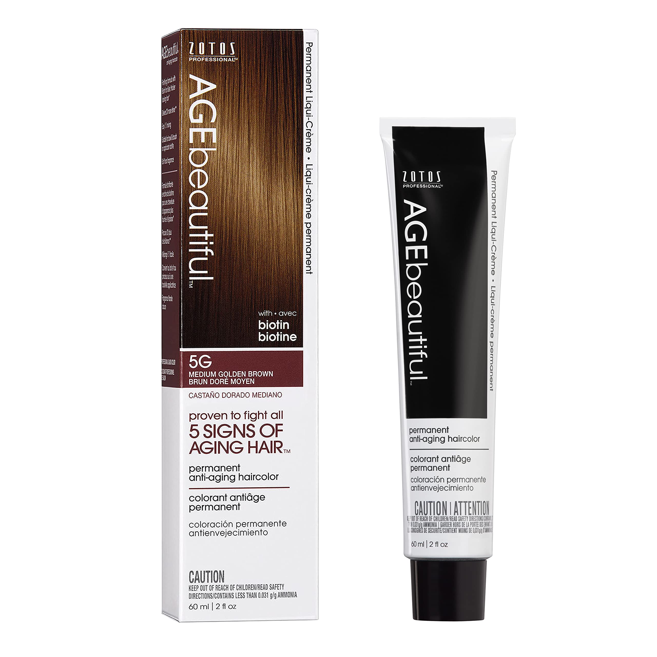 AGEbeautiful Permanent Liqui Creme Hair Color Dye | 100% Gray Coverage | Anti-Aging | Professional Salon Coloring