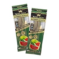 King Palm Slim Size Cones - (2 Packs, 4 Rolls) - Squeeze & Pop Pre Rolls - Organic Flavored Pre Rolled Cones - King Palm Flavors Pre Rolls - (Watermelon Wave)