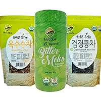 McCabe Organic Corn Tea, Bitter Melon Tea, Black Bean Tea - A Luxurious Tea Collection - USDA and CCOF Certified, Crafted for Your Wellness and Delight