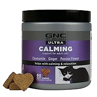 Pets Ultra Calming Soft Chews, Cats, Chicken Flavor. 60-ct in an 8-oz Canister | Calming Cat Supplements in Chicken Flavor | Vitamin Supplement for Cats with Anxiety
