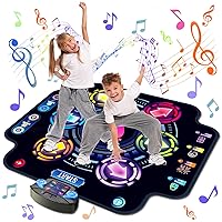 【Upgraded】KIZJORYA Dance Mat for Kids, Electronic Light-up Dance Pad with Wireless Bluetooth 5 Speeds 9 Levels, Dancing Mat for Toddlers Music Game Dance Toy for Girls Boys 3 4 5 6 7 8 9 10+ Year Old