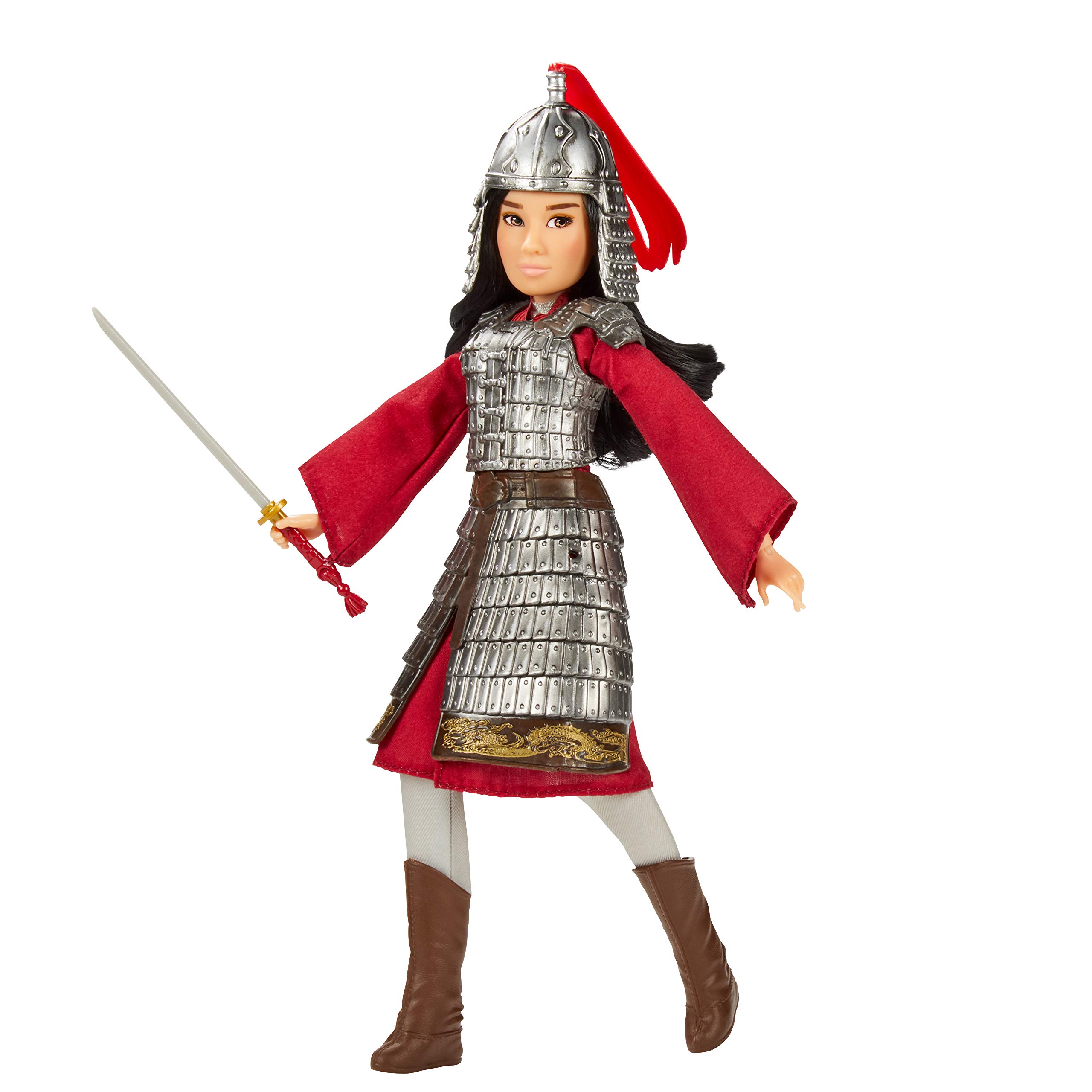 Disney Mulan and Xianniang Dolls with Helmet, Armor, and Sword, Inspired by Disney's Mulan Movie, Toy for Kids and Collectors