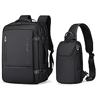 Large Travel Laptop Backpack and Sling Backpack Crossbody Bag for Men Women