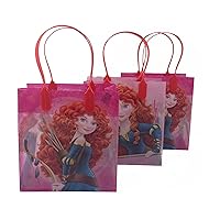 Birthday Goodies Gift Favor Bags Party Supplies - 12 Pieces (Brave - Pink)