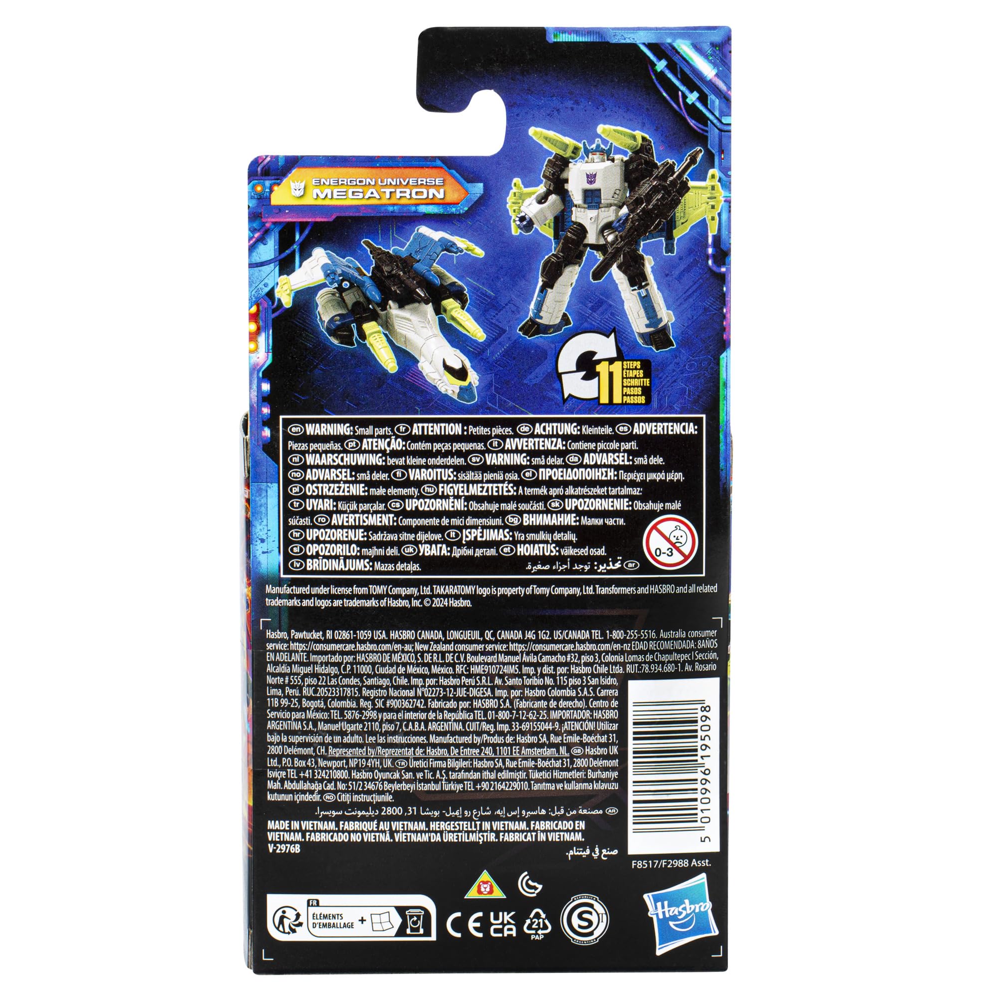 Transformers Legacy United Core Class Energon Universe Megatron, 3.5-inch Converting Action Figure, 8+