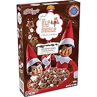 Kellogg's The Elf on the Shelf Breakfast Cereal, Christmas Snacks, Hot Cocoa with Marshmallows, 8.1oz Box (1 Box)