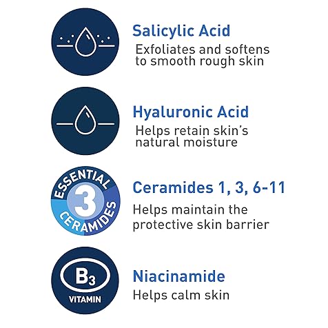 SA Cleanser | Salicylic Acid Cleanser with Hyaluronic Acid, Niacinamide & Ceramides| BHA Exfoliant for Face | Fragrance Free Non-Comedogenic | 8 Ounce