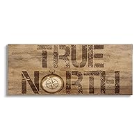 Rustic True North Compass Canvas Wall Art by Lucca Shappard