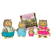 Li'l Woodzeez Owl Family Set – Whooswhoo Owls with Storybook – 5pc Toy Set with Miniature Animal Figurines – Family Toys and Books for Kids Age 3+