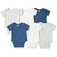 Amazon Essentials Unisex Babies' Short-Sleeve Bodysuits, Multipacks