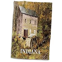 3D Rose Grist Mill in Salem Indiana Hand/Sports Towel, 15 x 22