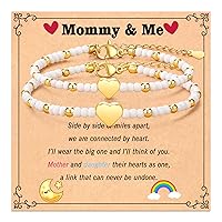 PPJew Mother and Daughter Gifts, Mommy Mama and Me Bracelets Birthday Mother's Day Gifts for Mother Mom Daughter Bracelets