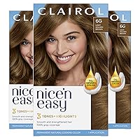 Nice'n Easy Permanent Hair Dye, 6G Light Golden Brown Hair Color, Pack of 3