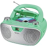 CD-485-GR CD-485 1-Watt Portable Stereo CD Player with AM/FM Radio (Green)