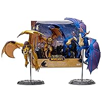 McFarlane Toys - World of Warcraft Bronze Proto-Drake and Blue Highland Drake 2pk 1:12 Scale Posed Figures, Gold Label, Amazon Exclusive