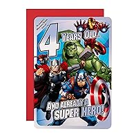Hallmark Marvel Avengers 4th Birthday Card 'Memory Game' - Medium