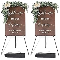 Easel Stand for Wedding Sign Poster 63'' Instant Display Easel for Floor Adjustable Metal Art Easel Black 2 Pack