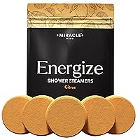 Miracle Made® Citrus Mint Aromatherapy Shower Steamers - 15 Tablets, Essential Oil Bombs for Relaxation, Nasal Congestion Relief and Daily Self-Care Shower Melts