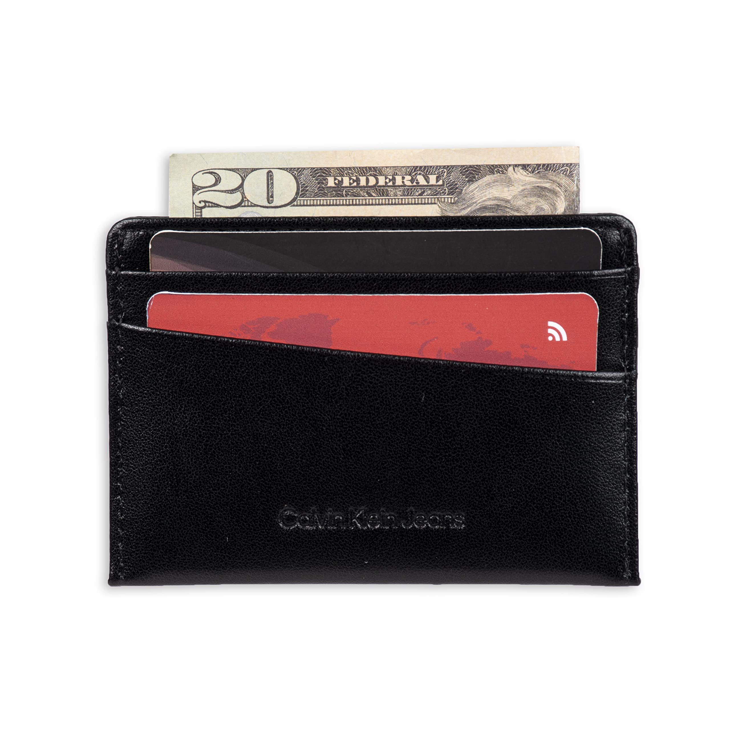 Calvin Klein Men's RFID Leather Slim Minimalist Card Case Wallet and Wallet Sets