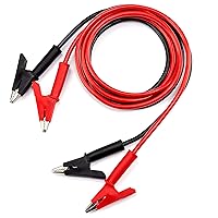 KAIWEETS Alligator Clips Electrical Test Leads Set, 15A Jumper Wires Heavy Duty with Protective Copper Clips, Premium PVC Silicone Cables for Electrical Testing, Experiment, 2 Colors 39.6 inches