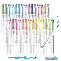 Highlighters,12 Highlighters Markers Pastel Set Assorted Colors, Dual Tip  Highlighter Rainbow Pens Set For Children's Day Gift,underlining Chisel Tip