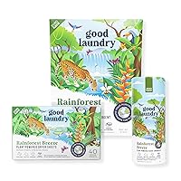 Rainforest Breeze Detergent Sheets, Scent Booster, & Dryer Sheet Bundle - No Plastic Jugs, Eco-Friendly, Zero Harsh Chemicals, Hypoallergenic - Based in the USA