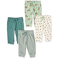 Amazon Essentials Baby Boys' Cotton Pull-On Pants, Multipacks