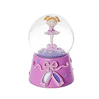 Snow Globe Musical Music Box Pink Ballerina Kids Ballet Gift for Little Girls