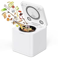 CROWNFUL Smart Waste Kitchen Composter with 3.3L Capacity, Turning Food Waste to Compost, Electric Compost Bin, Compost Machine Odorless for Countertop, Counter, Food Cycler Composter, Indoor, White
