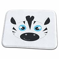3dRose Cute Baby Zebra Cartoon - Dish Drying Mats (ddm-203406-1)