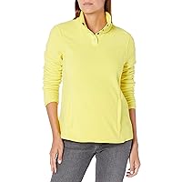 Amazon Essentials Women's Polar Fleece Long-Sleeve Mock Neck Relaxed-Fit Popover Jacket with Pockets