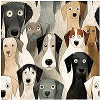 HAOKHOME 99057 Vintage Dog Wallpaper Peel and Stick Textured Black Renter Friendly Wall Paper for Bathroom Decor 17.7in x 9.8ft