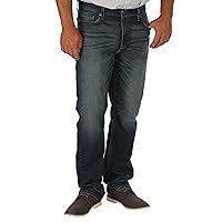 Men's Straight Fit Jeans (32x30, Medium Wash)