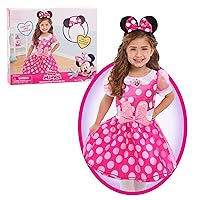 Disney Junior Minnie Mouse Bowdazzling Dress, Includes Minnie Ears Headband, Dress Up and Pretend Play, Kids Toys for Ages 3 Up by Just Play