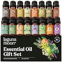 Essential Oils Set - 16 Pcs Premium Grade Home Essentials Oils - for Diffusers, Fragrance, Scents for Candle Making, Soap, Slime - Natural Aromatherapy Oils for Skin & Hair - Home, Office, Car