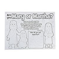 Color Your Own Mary or Martha Posters | 12 Pcs.