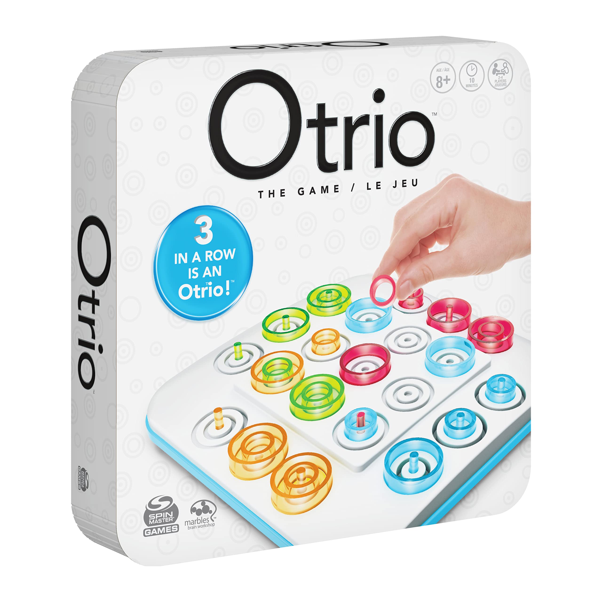 Otrio Strategy-Based Board Game, for Adults, Families, and Kids Ages 8 and up, by Marbles Brain Store