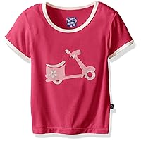 KicKee Pants Baby Girls' Applique Tee (Baby) - Flamingo Moped - 18-24 Months