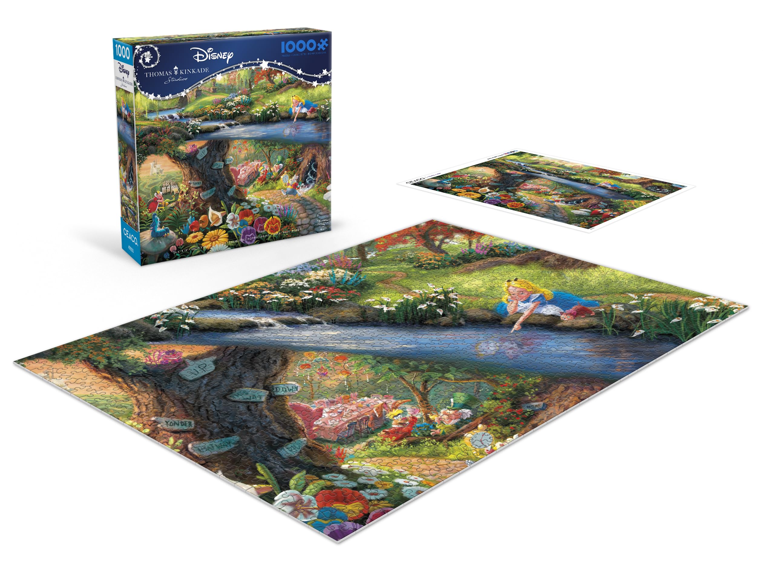 Ceaco - Disney - Thomas Kinkade - Alice in Wonderland - 1000 Piece Jigsaw Puzzle