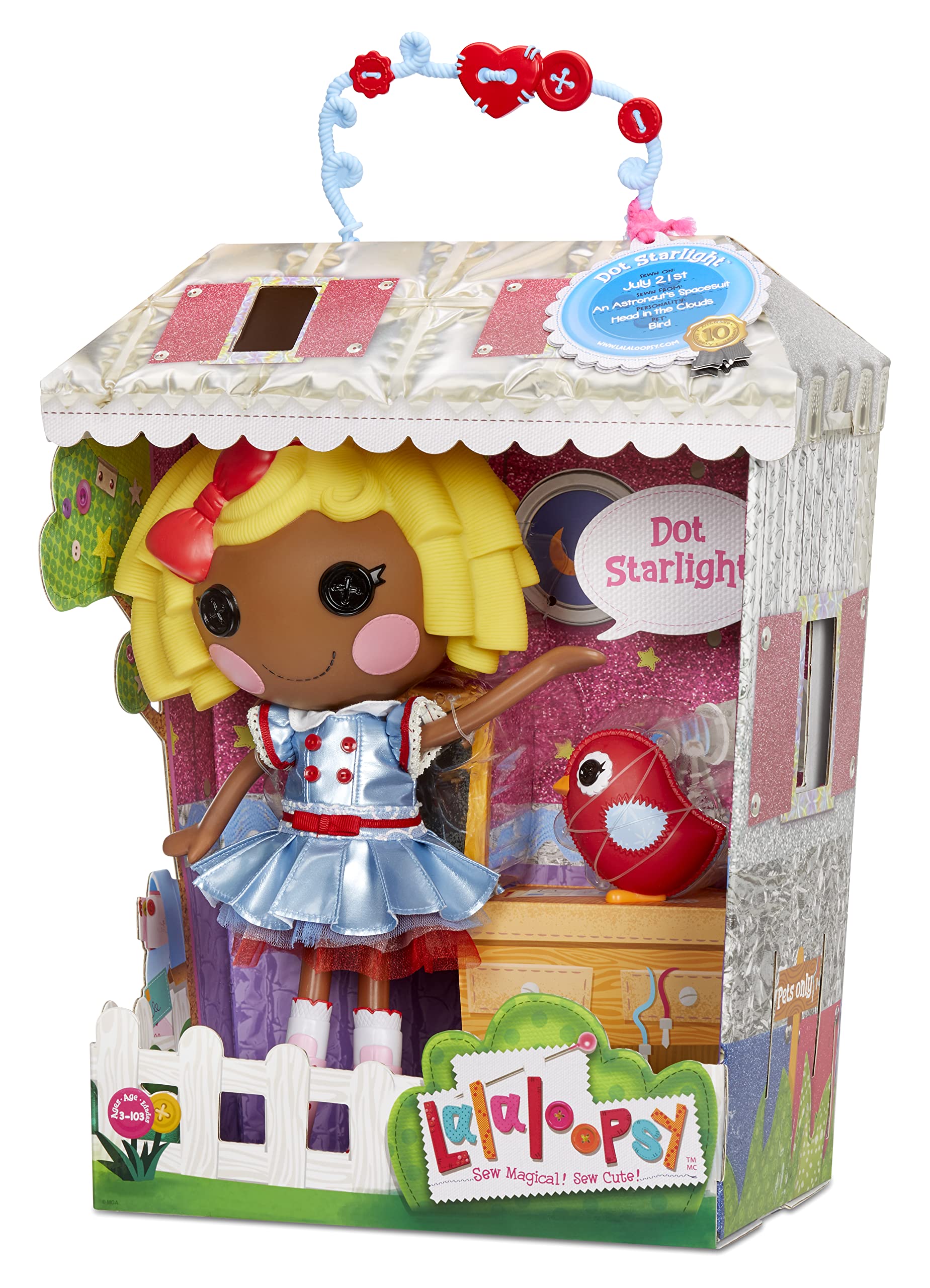 Lalaloopsy Doll- Dot Starlight & Pet Bird, 13