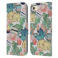 Head Case Designs Officially Licensed Micklyn Le Feuvre Lazy Afternoon A Chalk Pastel Illustration Patterns 2 Leather Book Wallet Case Cover Compatible with Apple iPhone 7/8 / SE 2020 & 2022